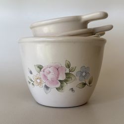 4pc Pfaltzgraff Tea Rose Set Of Measuring Cups