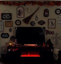 70” Electric Fireplace TV Stand – Black – Heater Works – Great Condition