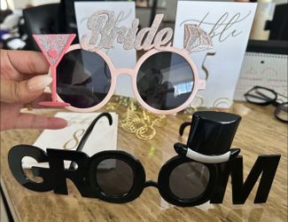 Bride & Groom party glasses