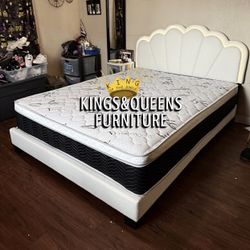 New Queen Bed Frame With Mattress 