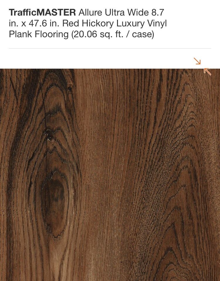 TrafficMaster Allure Ultra Wide Red Hickory Luxury Vinyl Plank Flooring