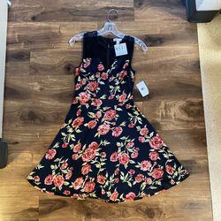 Brand New Woman’s MADE for Impulse brand Black and Red Floral Dress Up For Sale