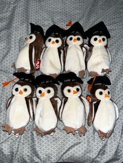 8x Beanie Babies Wise Owl