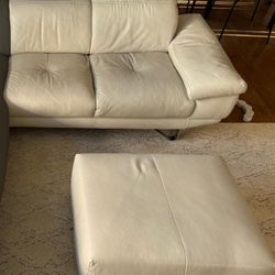 For Sale: Natuzzi Editions B766 Love Seat + Ottoman (Used)