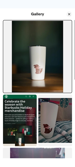 STARBUCKS Christmas Puppy 2025 Dog With Scarf Tumbler 16 oz