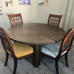 Round Kitchen Dining Table With 4 Chairs 