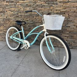 Electra Cruiser 1 Step Thru Alumina Frame 26 Inch Beach Cruiser w/ Basket 