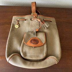 Vintage Dooney & Bourke Leather Bucket Bag