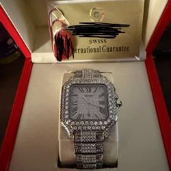 Moissanite Bust Down Watch – Passes Diamond Tester, Iced Out