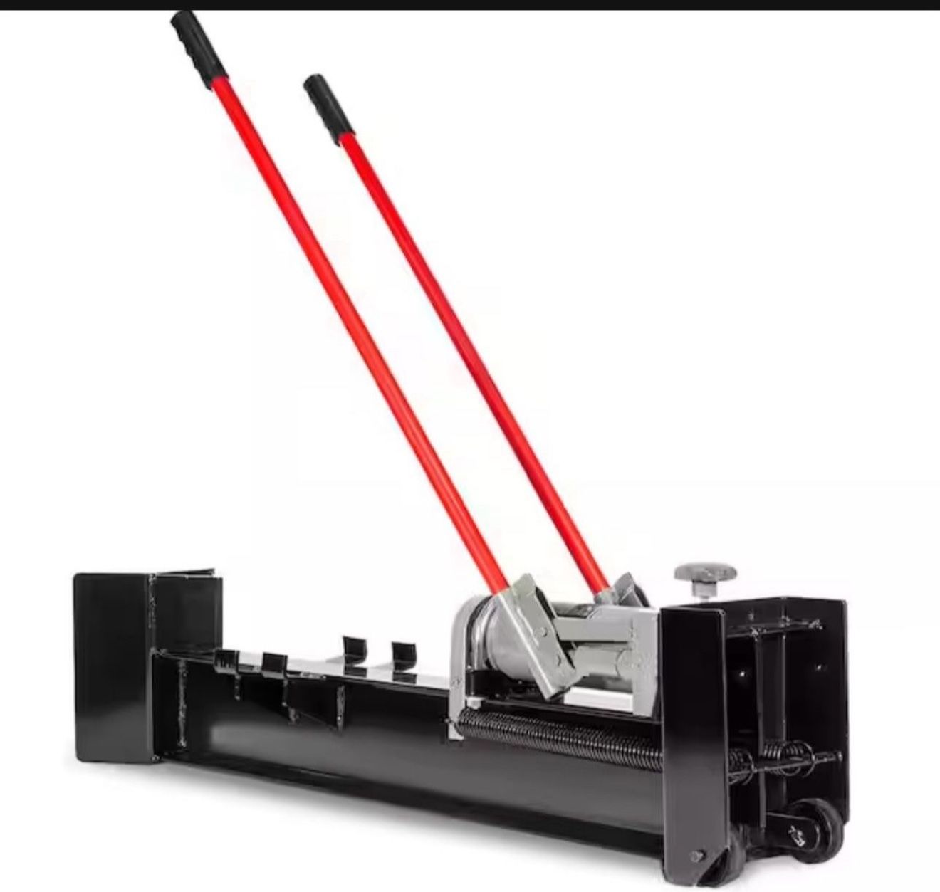 12-Ton Hydraulic Manual Wood Cutter Unit Log Splitter with Built-in Wheels