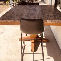 Beautiful marble dining table with solid wood