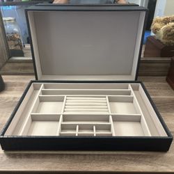 Stackers Supersize Jewelry Tray Set - Navy Crocodile