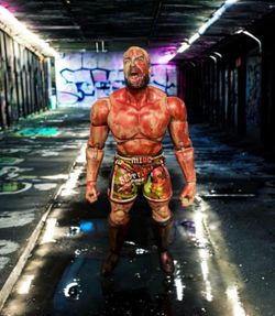 Saints X Freaks Custom Bloodied 🩸 AEW MIRO Action Figure Blood Wrestling WWE