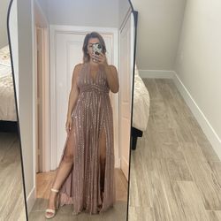 Pink / Tan Color Dress 