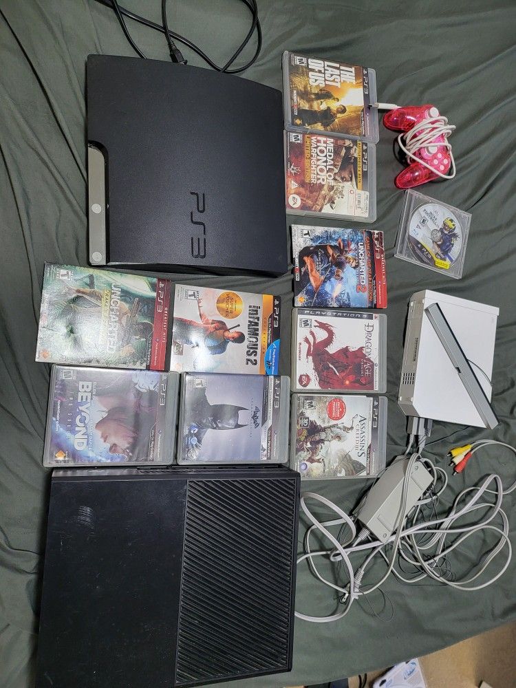 Nintendo Wii, Xbox One And Playstation 3 With Games Lot Tested And Works Will Separate