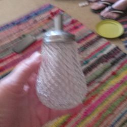 Vintage Diamond Pattern Glass Sugar Shaker