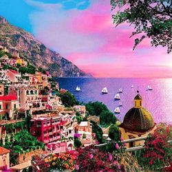 Brand new Jigsaw Puzzles for Adults 1000 Piece Puzzle,Romantic Positano Seaside Town Scene Puzzles Challenging Puzzle Game