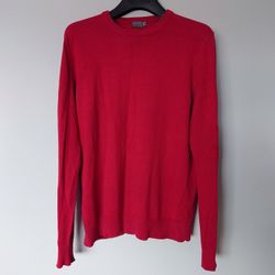 Montego Crewneck Soft Wool & Cotton Sweater Red Size M 