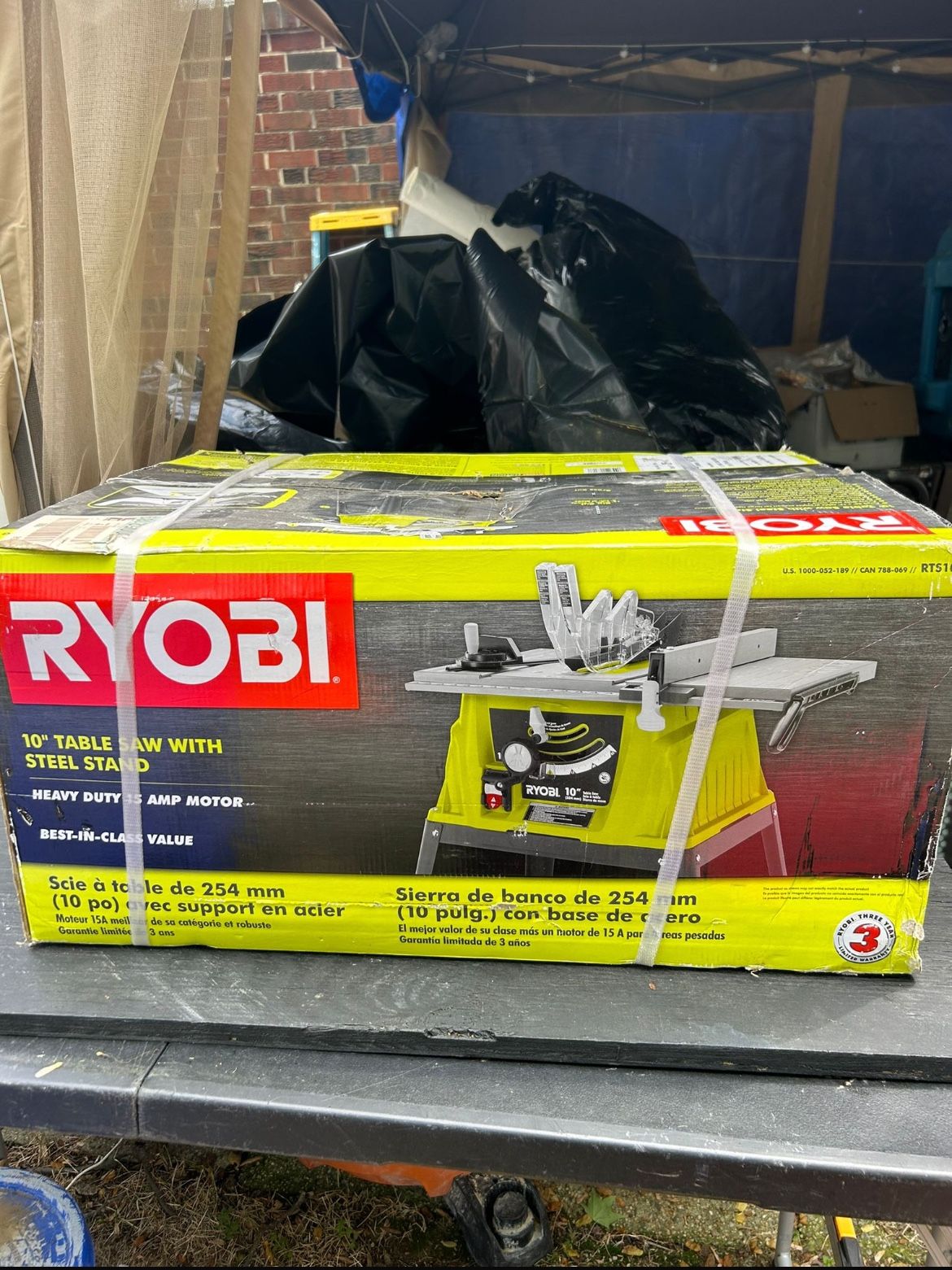 Brand New ryobi Saw With Steel Stand