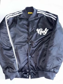 Golf Wang Black Heavy Mesh Snap Jacket Size S