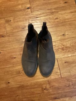 Brown Suede Leather Men Boots. Size:42.