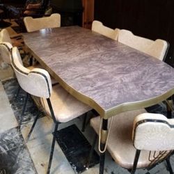 Beautiful Midcentury Dining Set With 6 Chairs