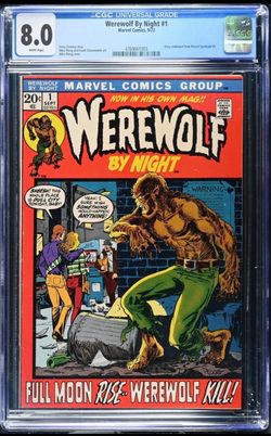 Werewolf By Night #1 - Marvel, 1972 - CGC 8.0 - White Pages