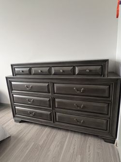 Elegant Gray Wood Dresser -Great Condition