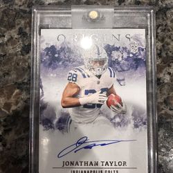 2020 Panini Origins Jonathan Taylor Rookie RC Auto On Card #RAJT