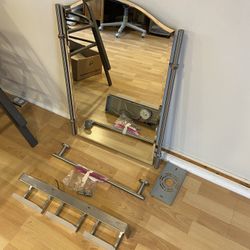 Three piece brushed nickel bathroom set