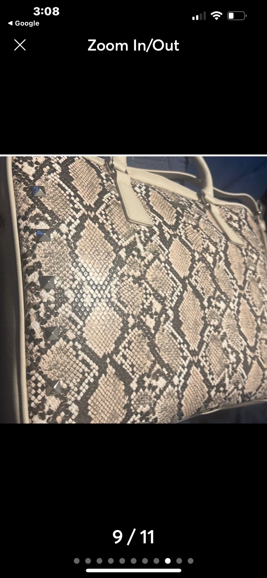 New With Tags. Faux Snakeskin Tote Laptop Purse Bag New With Tags From White House Black Market