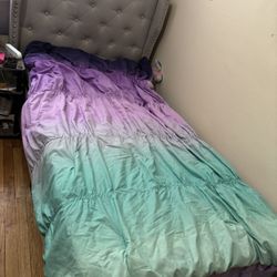 Twin Size Bed, Mattress, And Dresser 
