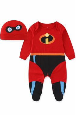 Disney The Incredibles Jack-Jack Baby Boys Footie and Cap Set for Infants