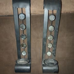 Wall Decor Metal Candle Holders With Mirrors 