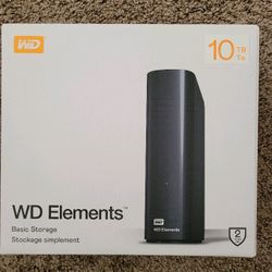 Western Digital 10TB Elements External Hard Drive New!