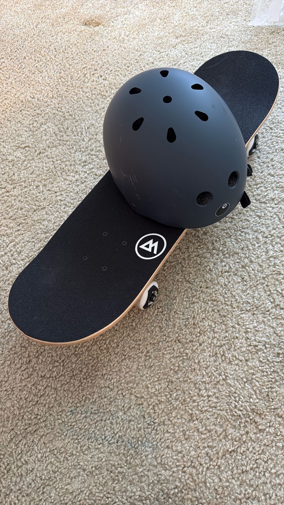 Skateboard And Helmet