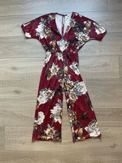 Beautiful Velvet Jumpsuit, Like New