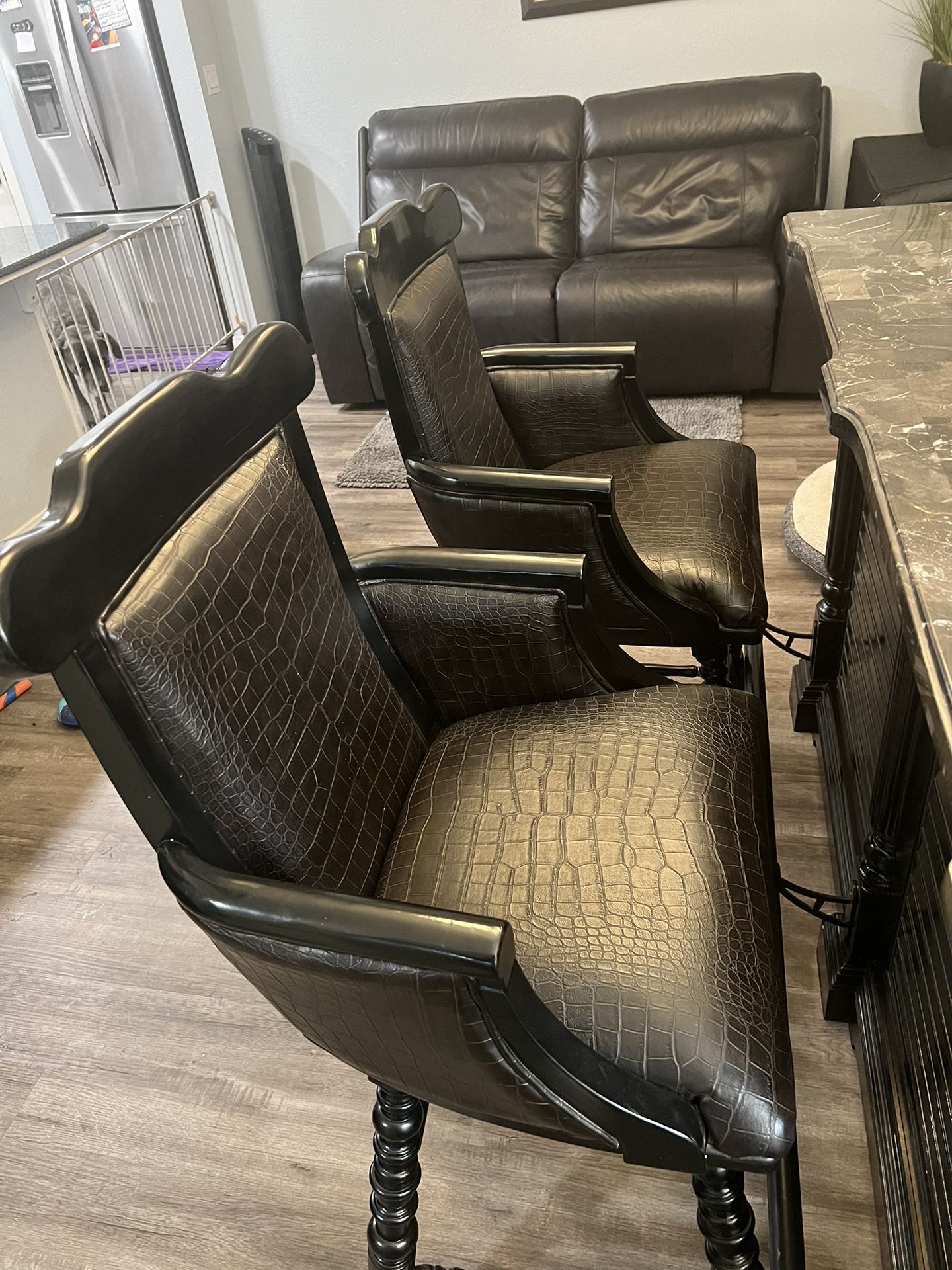 Leather And Wood Chairs for Sale in Rancho Cucamonga, CA OfferUp