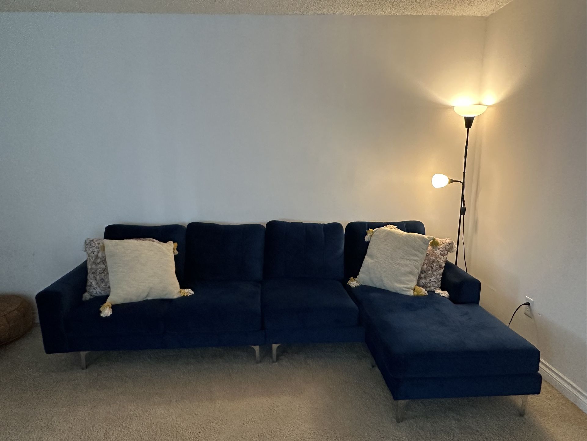 Blue L Shape Couch