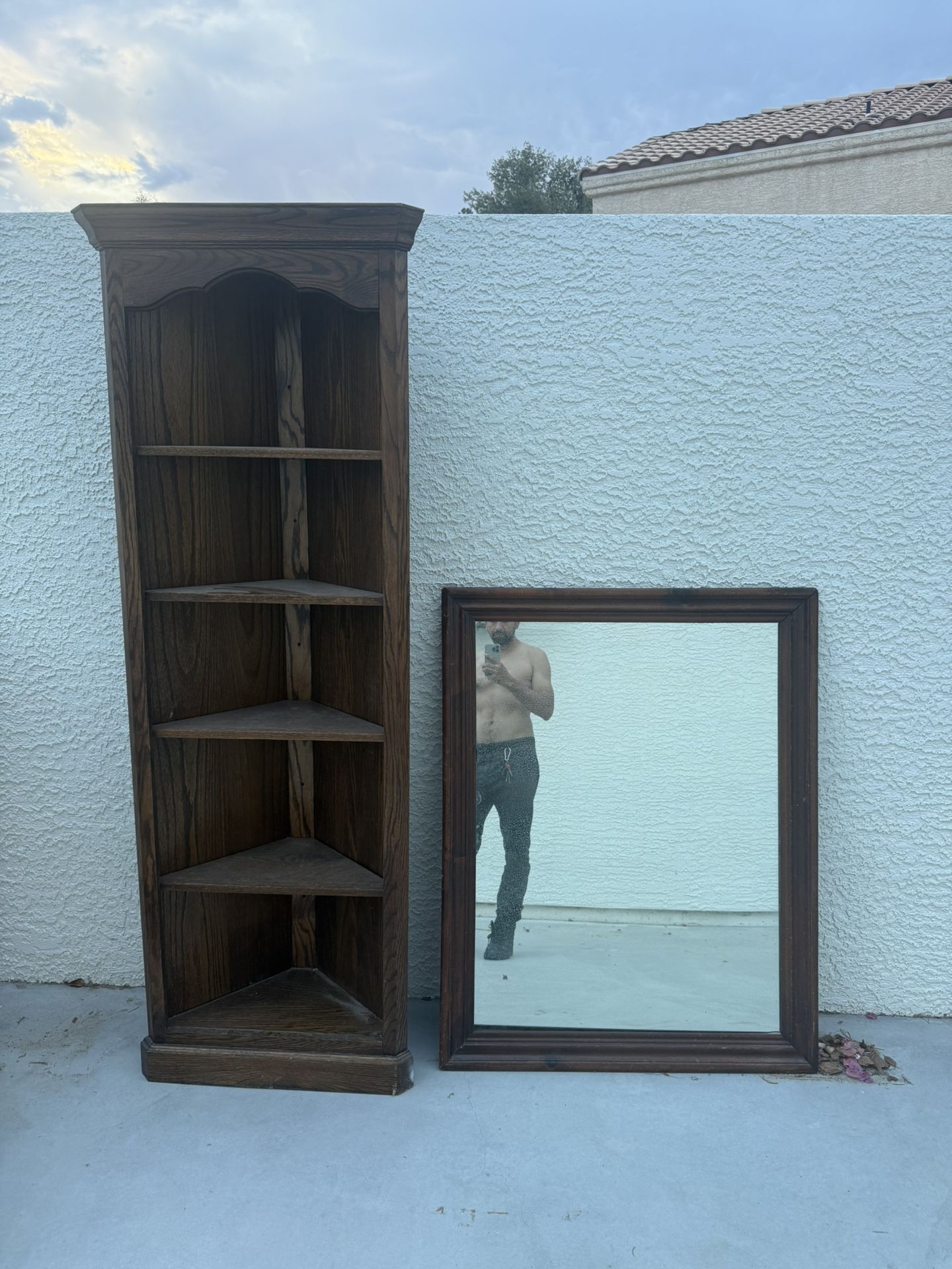 Mirror And Corner Shelf