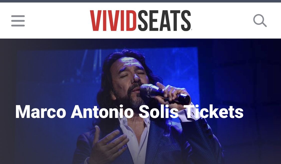 Marco Antonio Solís tickets 🎫