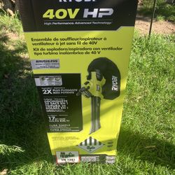 40V Vac Attack Cordless Leaf Vacuum/Mulcher with 5.0 Ah Battery and Charger