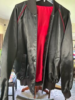 Black SatinBomber Jacket
