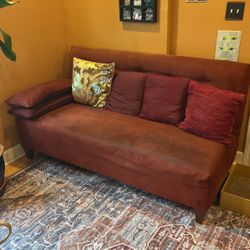 Red Suede Couch