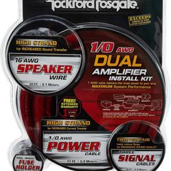 Rockford Fosgate RFK1D Dual Amp Complete Kit