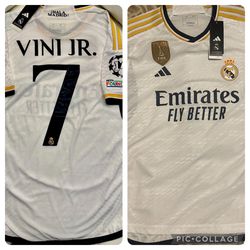Soccer fútbol Real Madrid  Vini Jr Toni kross  Luca Modric version sizes available small to 3xl  they are slim fit Soccer jersey playera best quality 