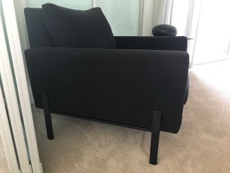 Unison black upholstered chair