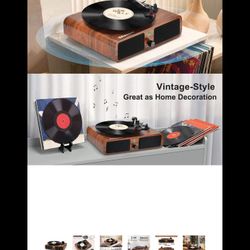 Récord Player Vynil And Bluetooth New In Box