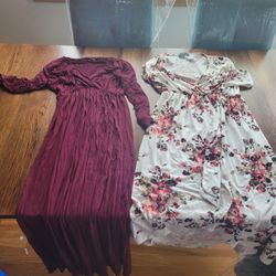 Two Medium Maternity Dresses