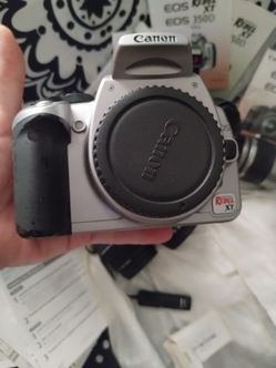 two Vintage cannon DSLR Cameras